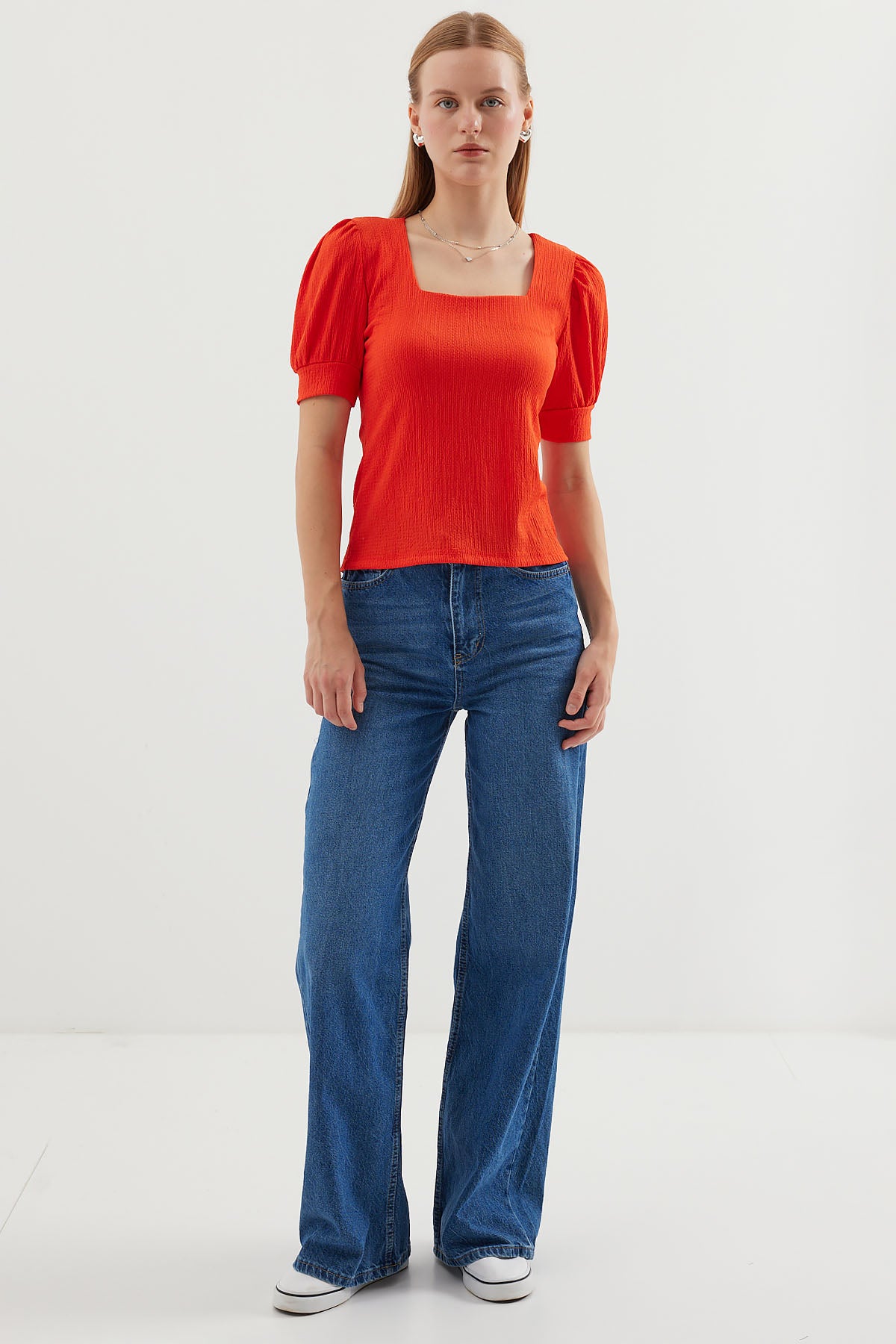 Orange Women Blouse