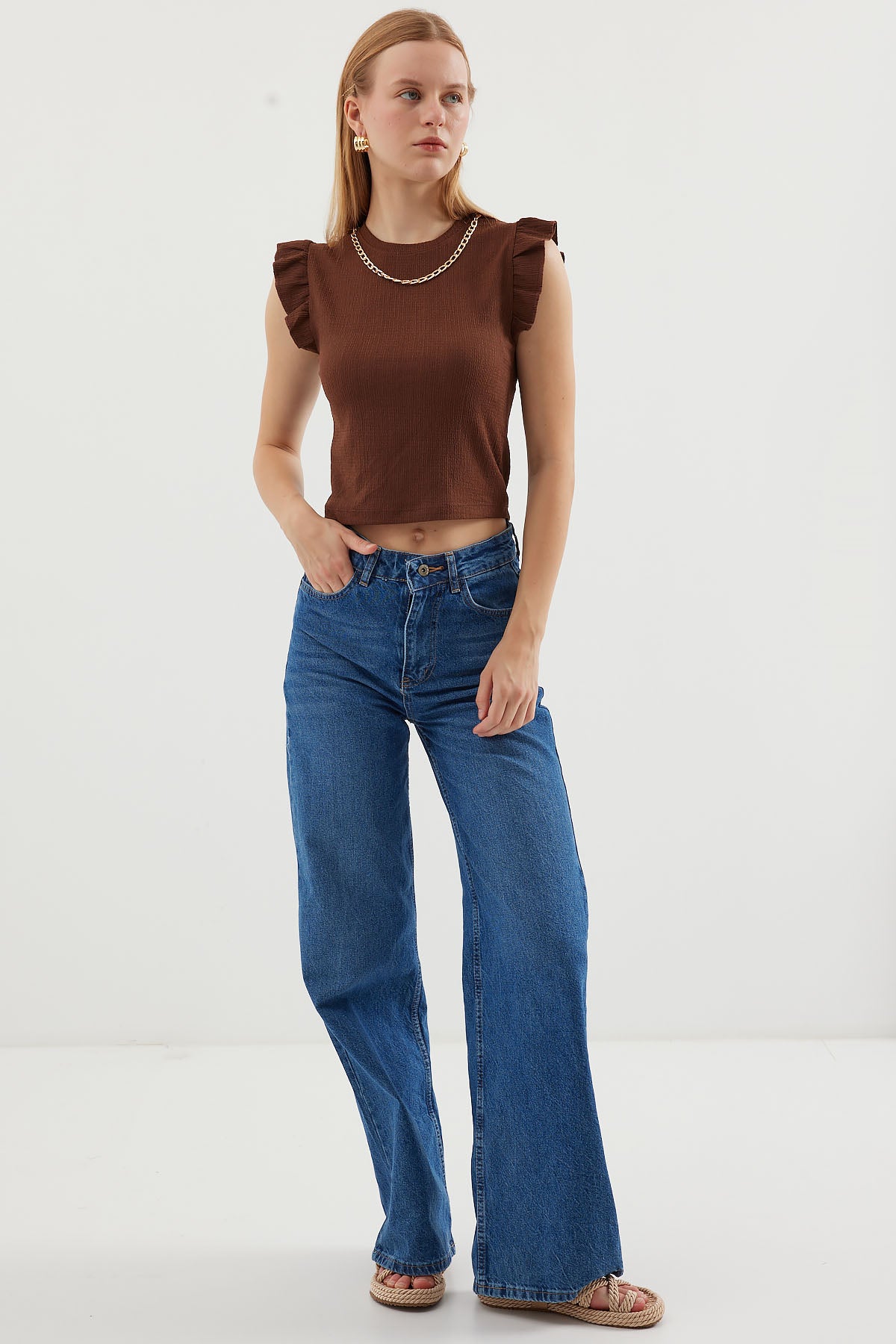 Brown Women Blouse