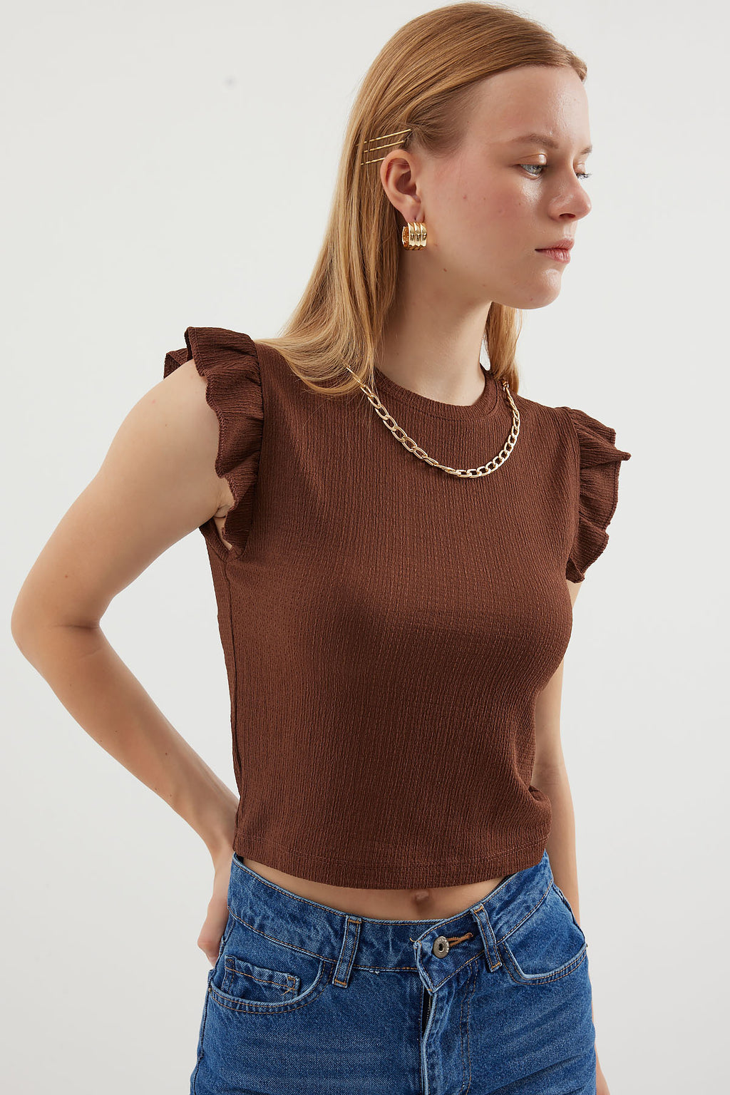 Brown Women Blouse