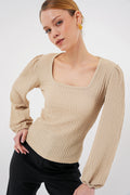 Beige Women Blouse