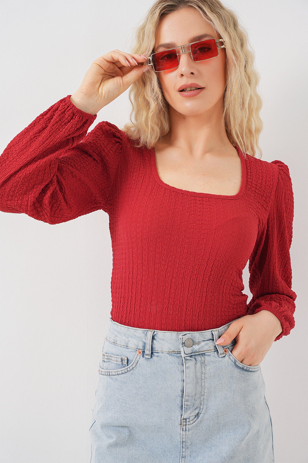 Red Women Blouse