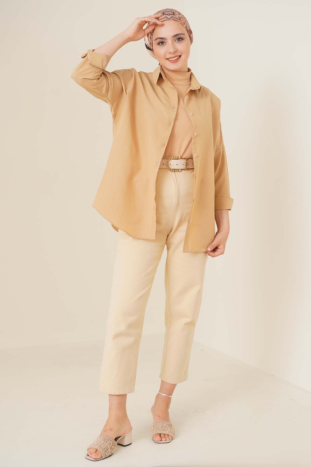 Beige Women Shirt