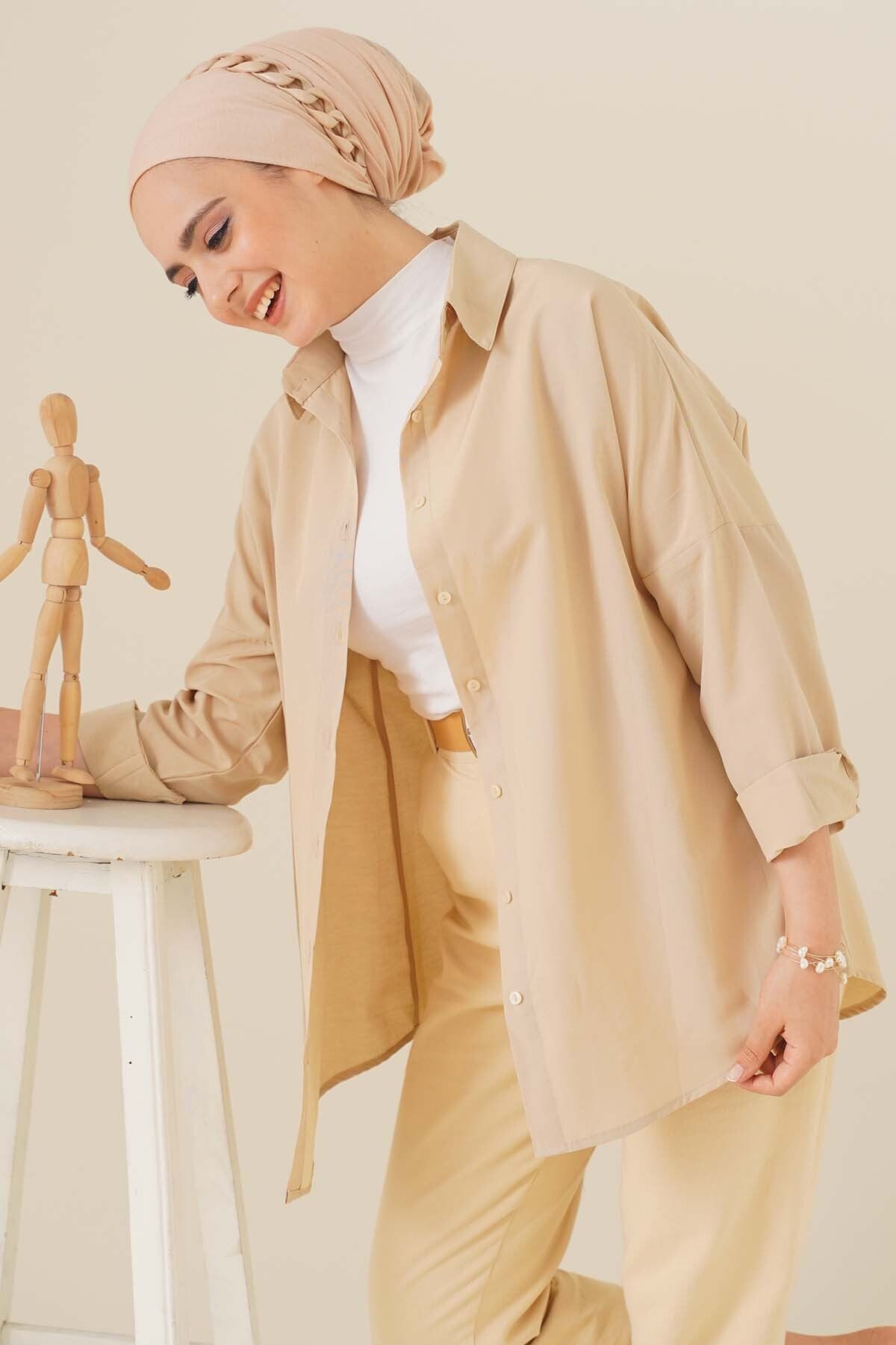 Cream Women Shirt