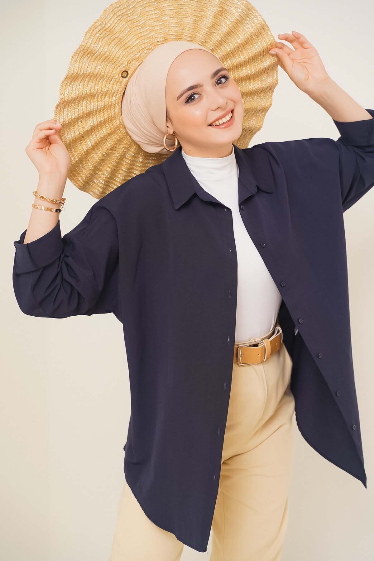 Navy Blue Women Shirt