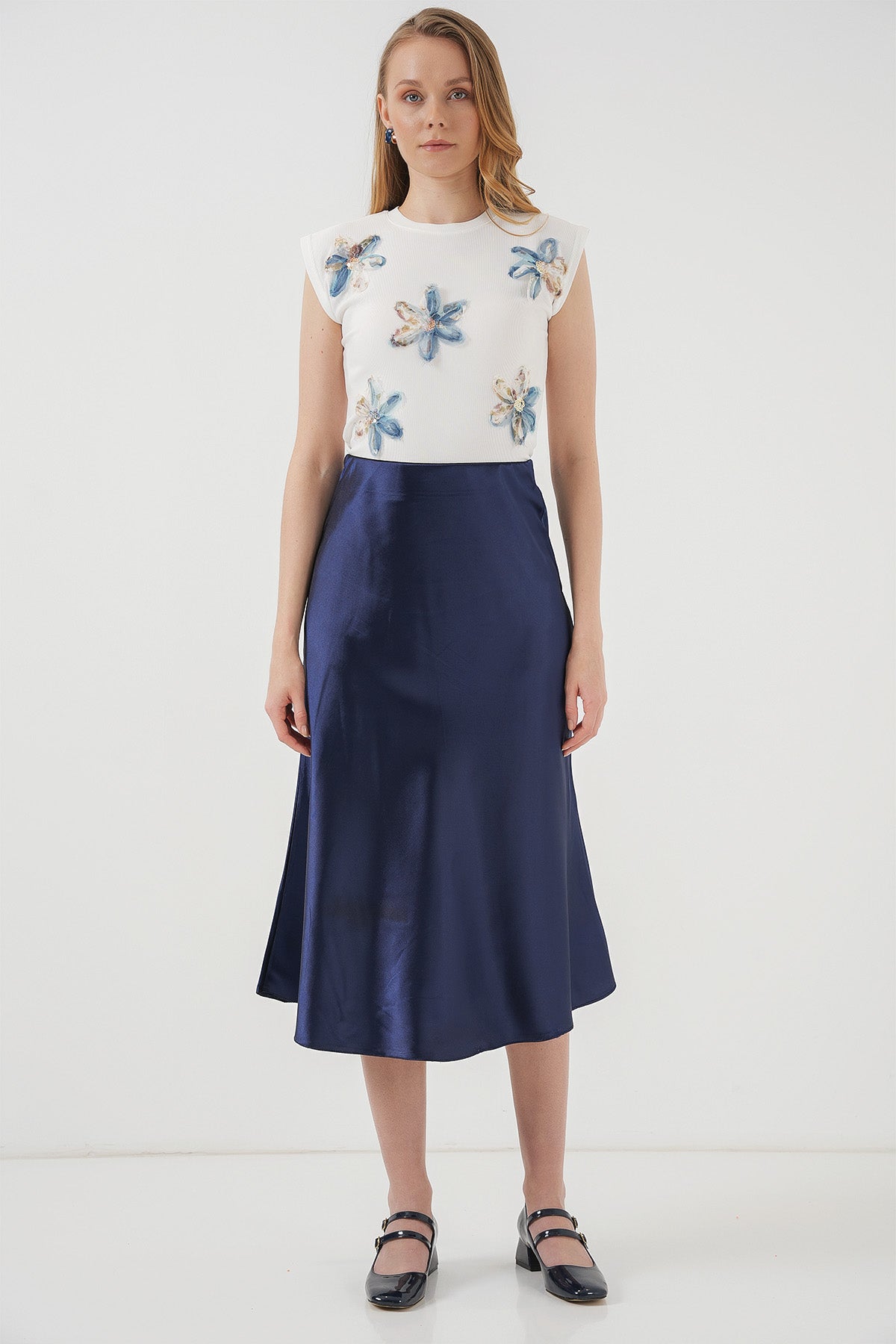 Navy Blue Women Skirt