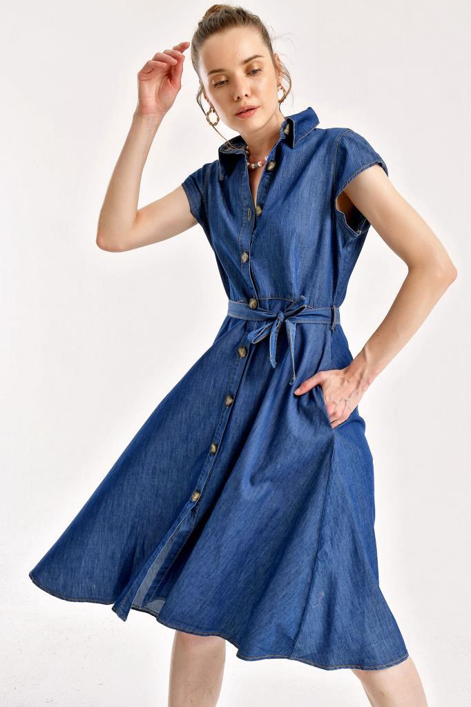 Navy Blue Women Dress