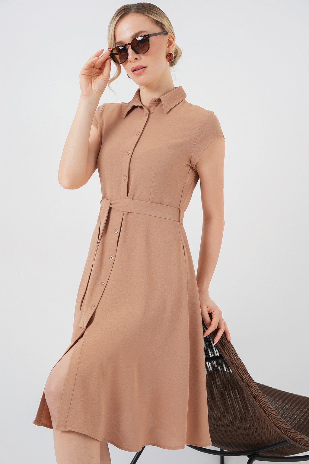 Beige Women Dress
