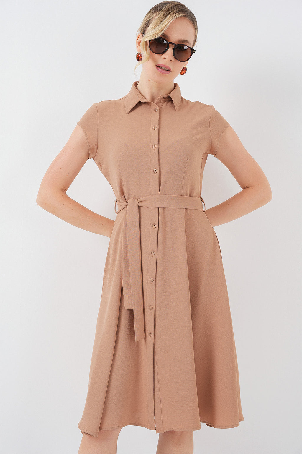 Beige Women Dress