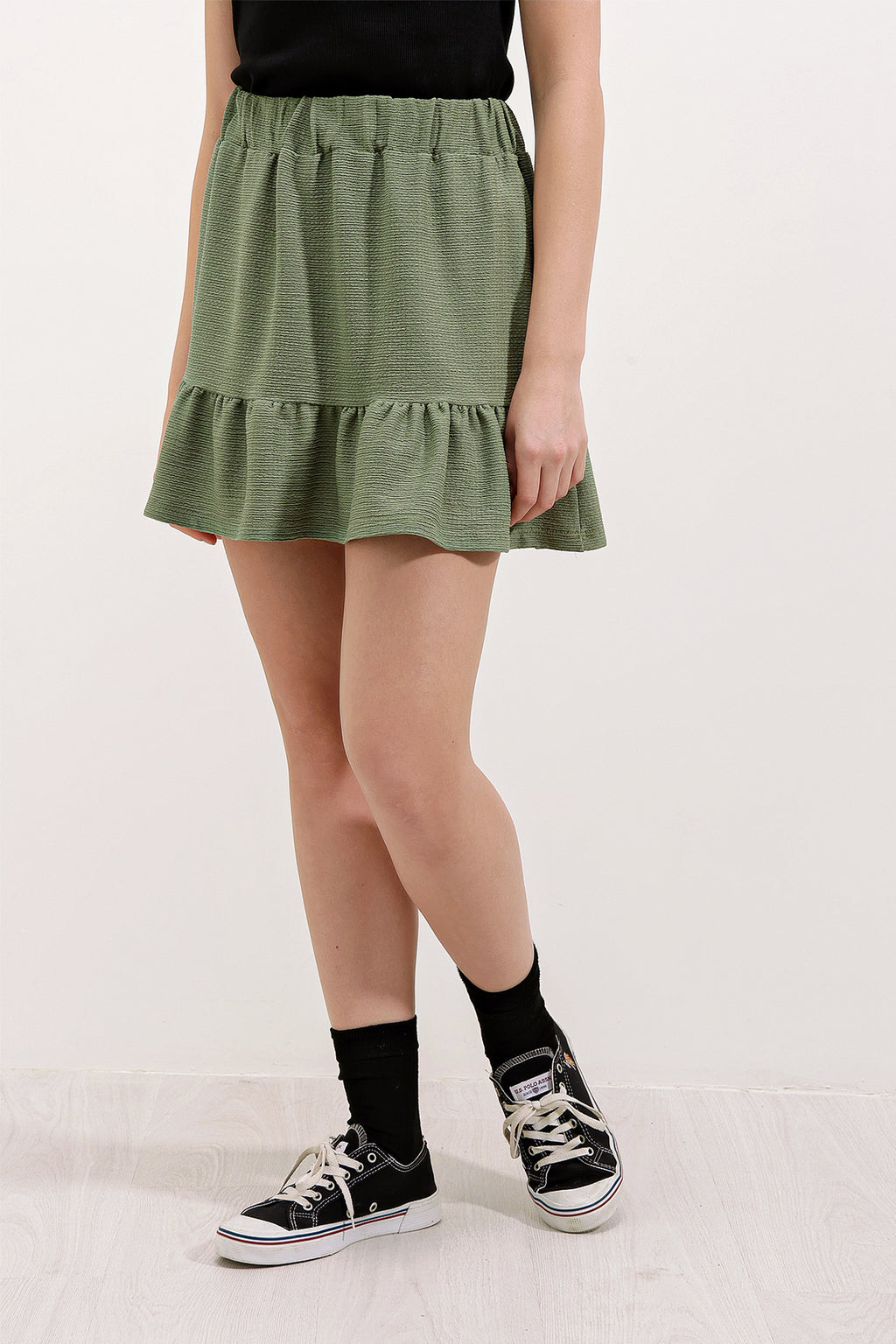 green Women Skirt