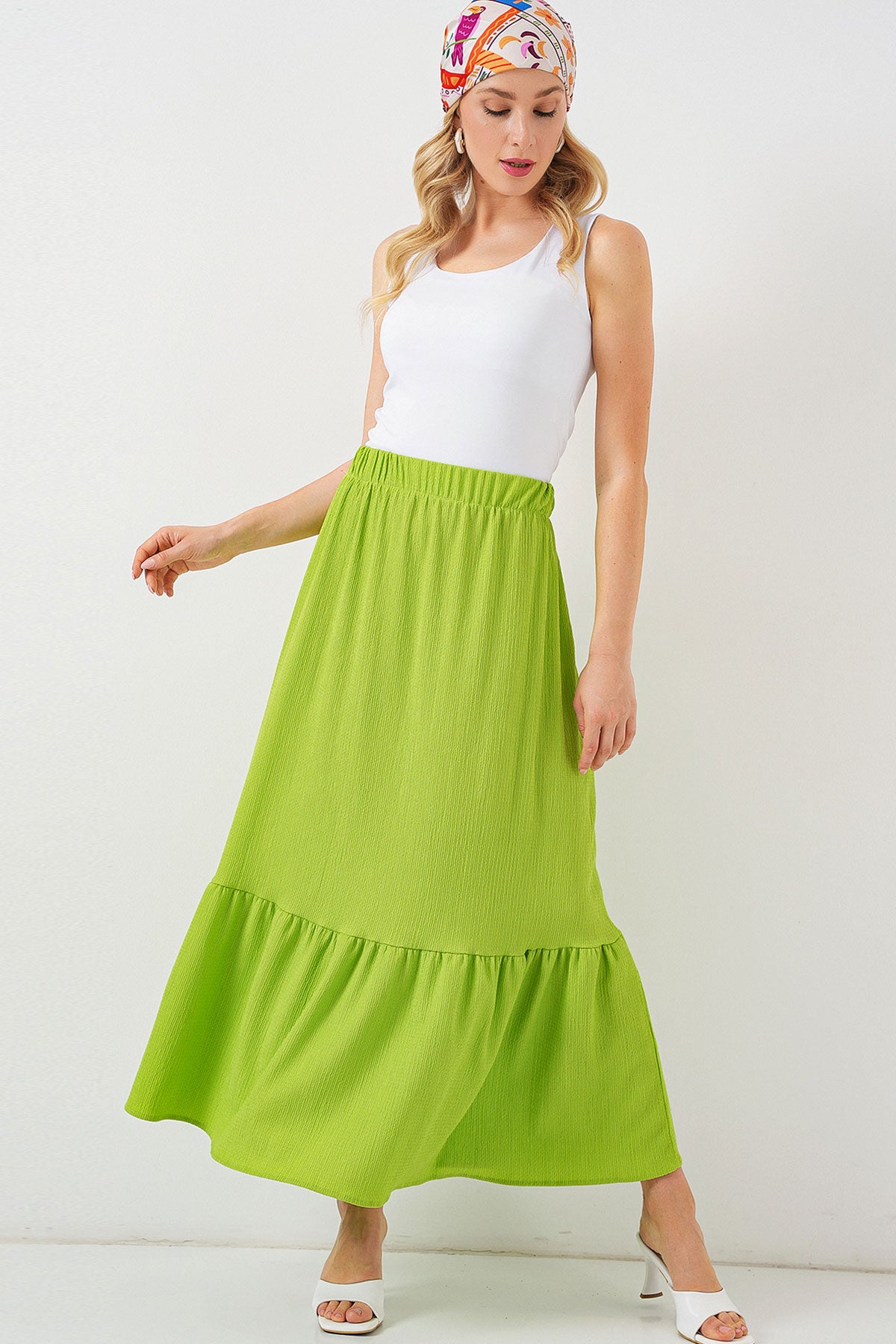 Green Women Skirt