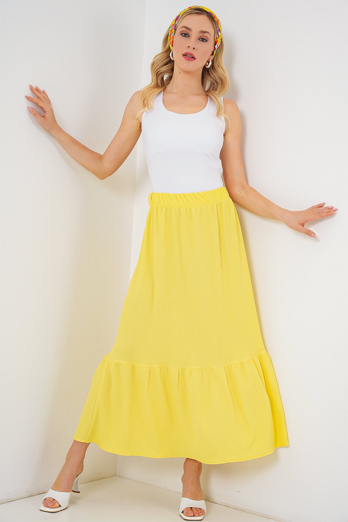 Yellow Women Skirt
