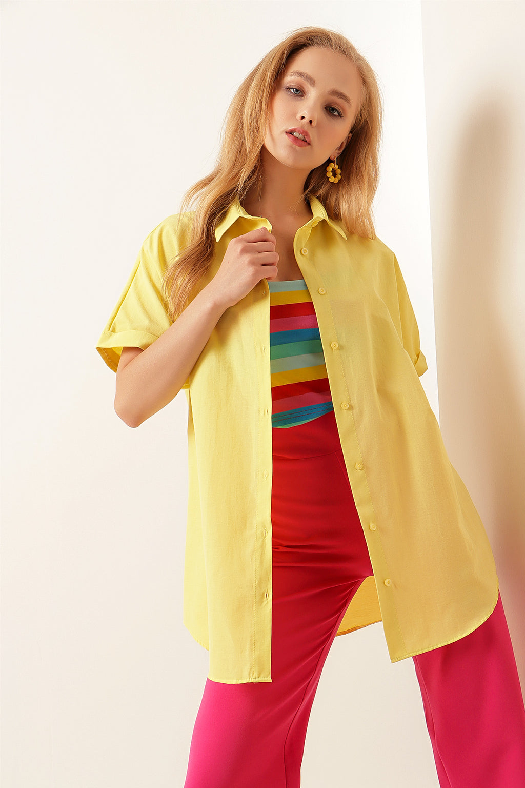 Yellow Women Shirt