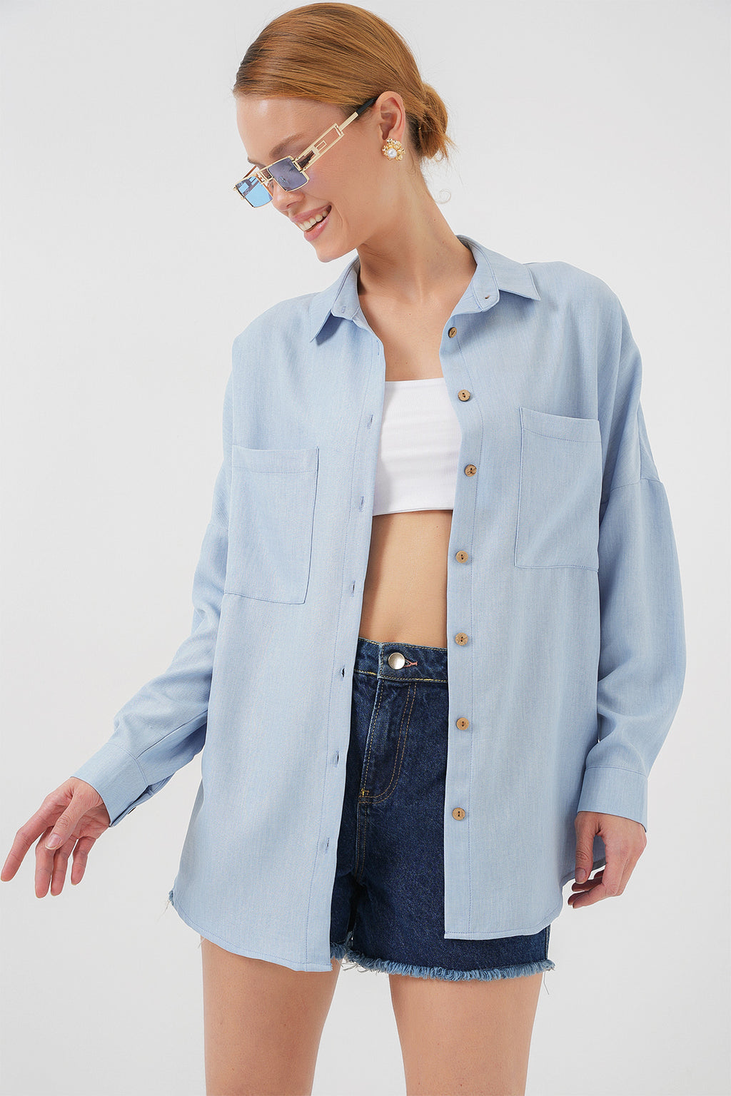 Blue Women Shirt