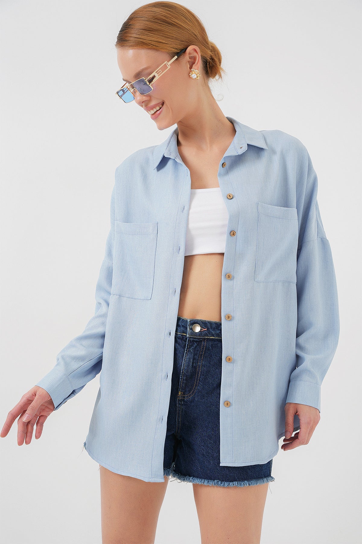Blue Women Shirt