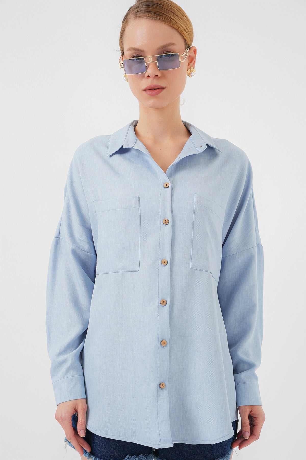 Blue Women Shirt