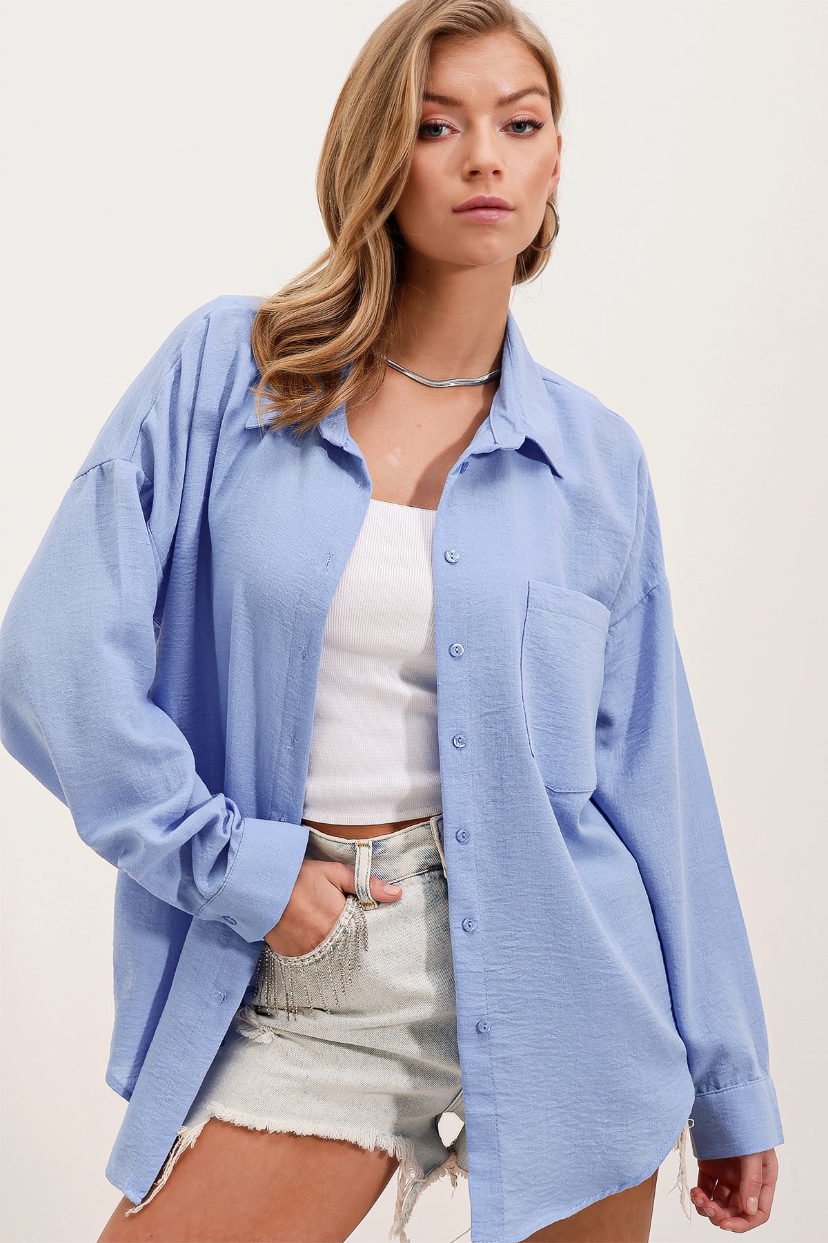 Blue Women Shirt