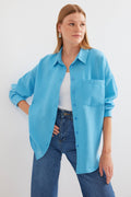 Light Blue Women Shirt