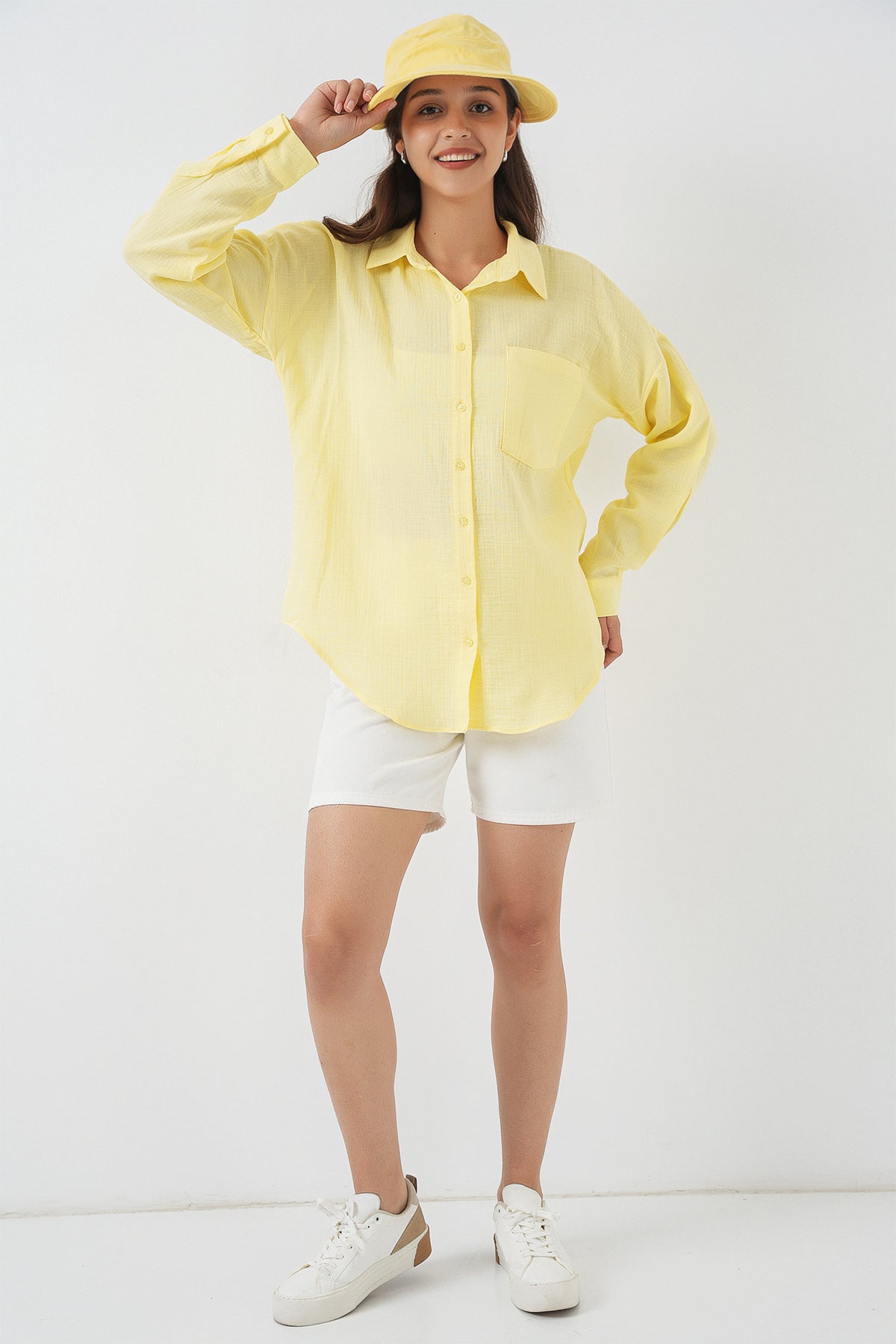 Light Yellow Women Shirt