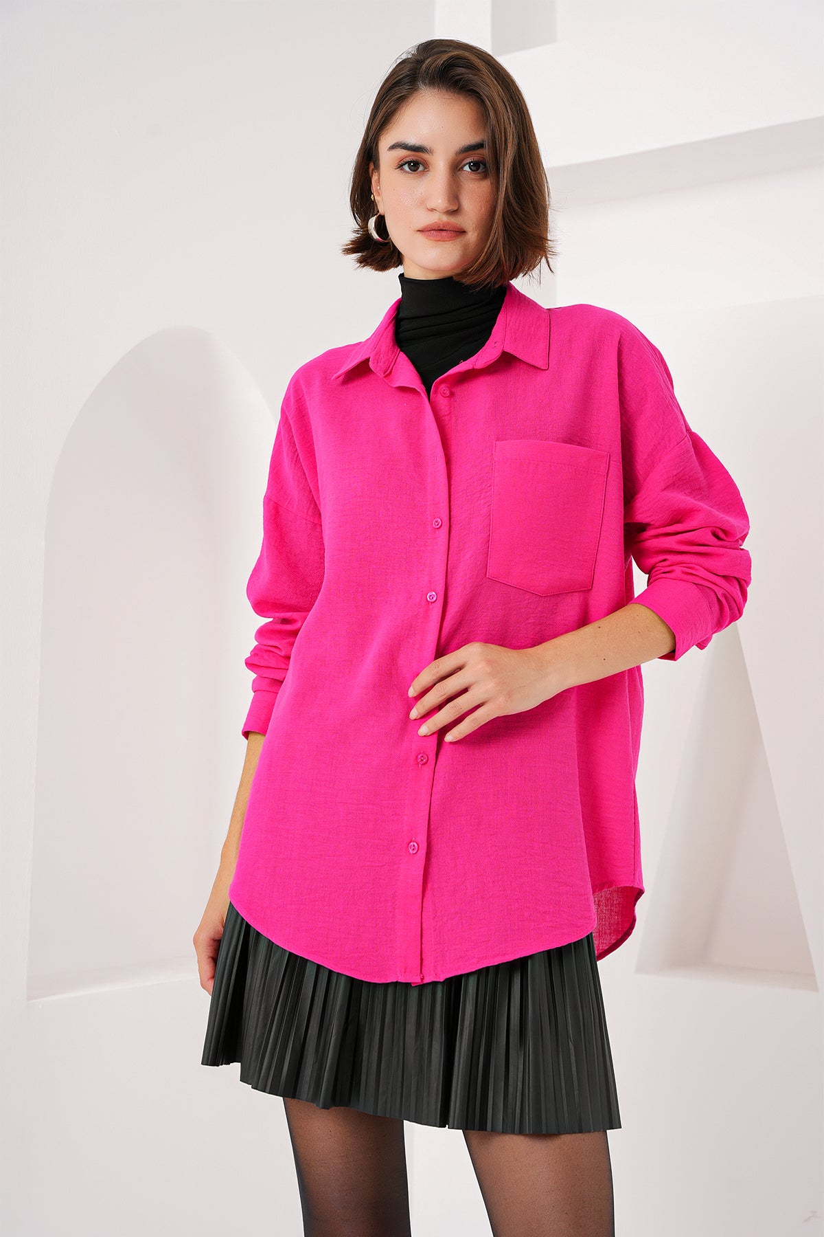 Fuchia Women Shirt