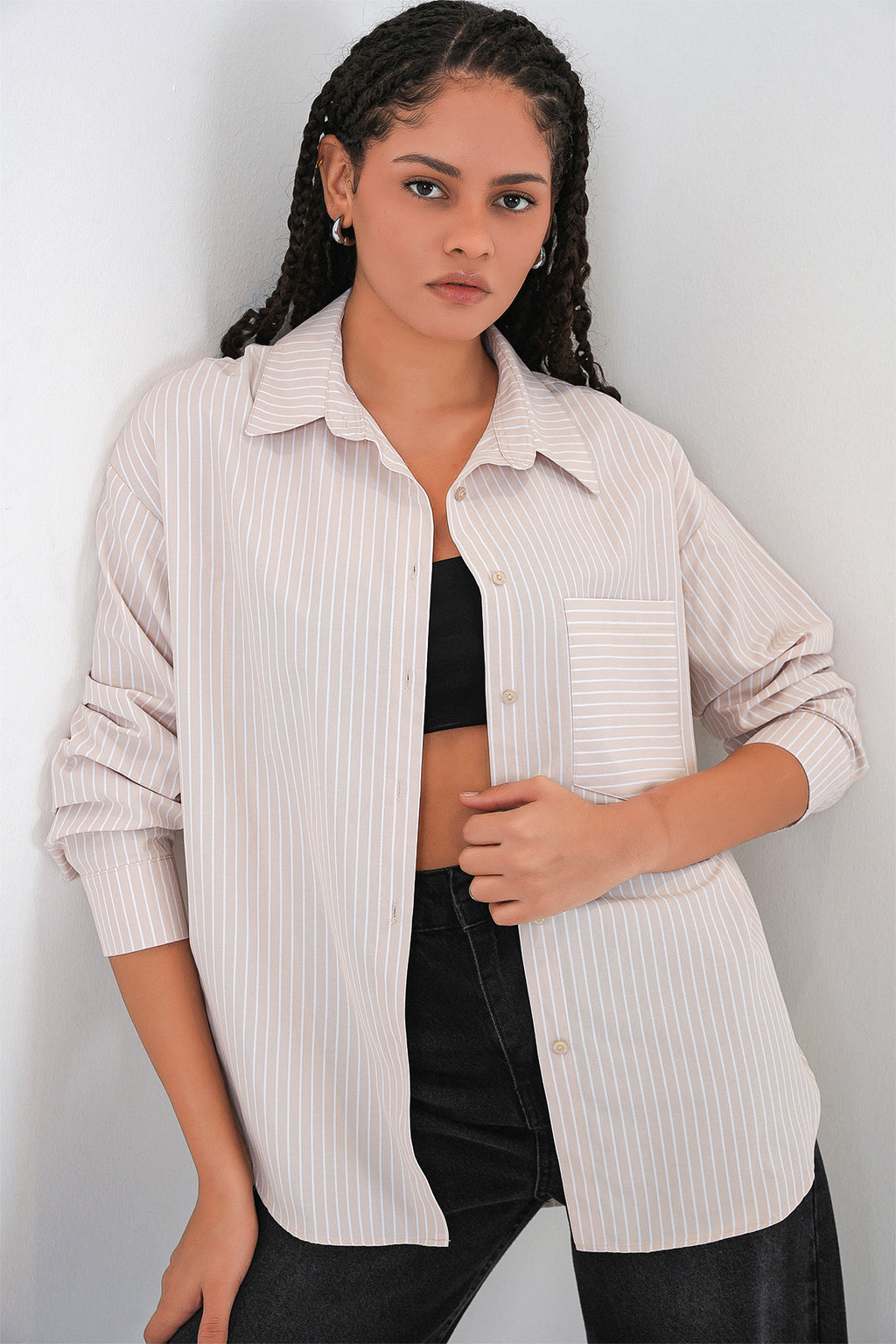 Cream Women Shirt