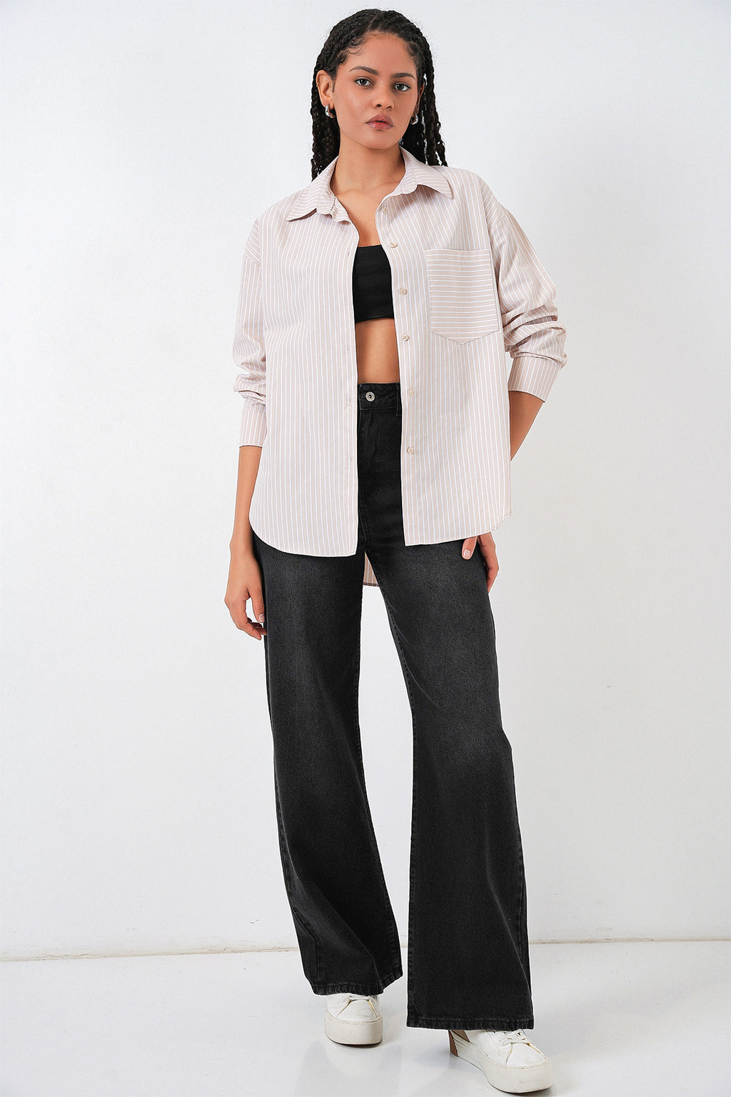 Cream Women Shirt