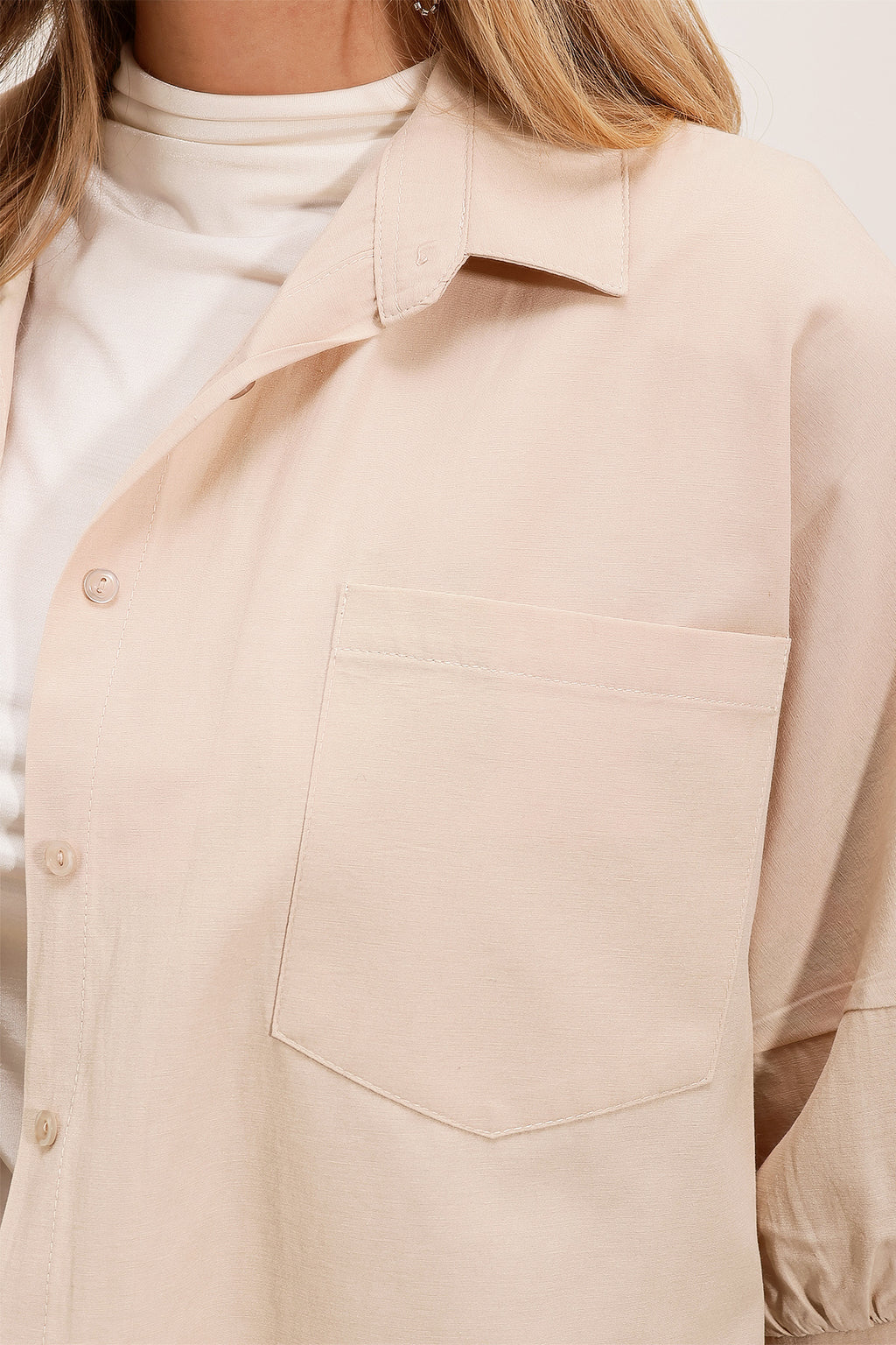 Cream Women Shirt