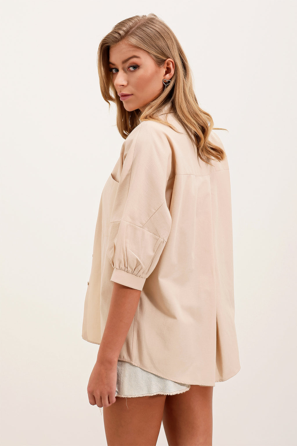 Cream Women Shirt