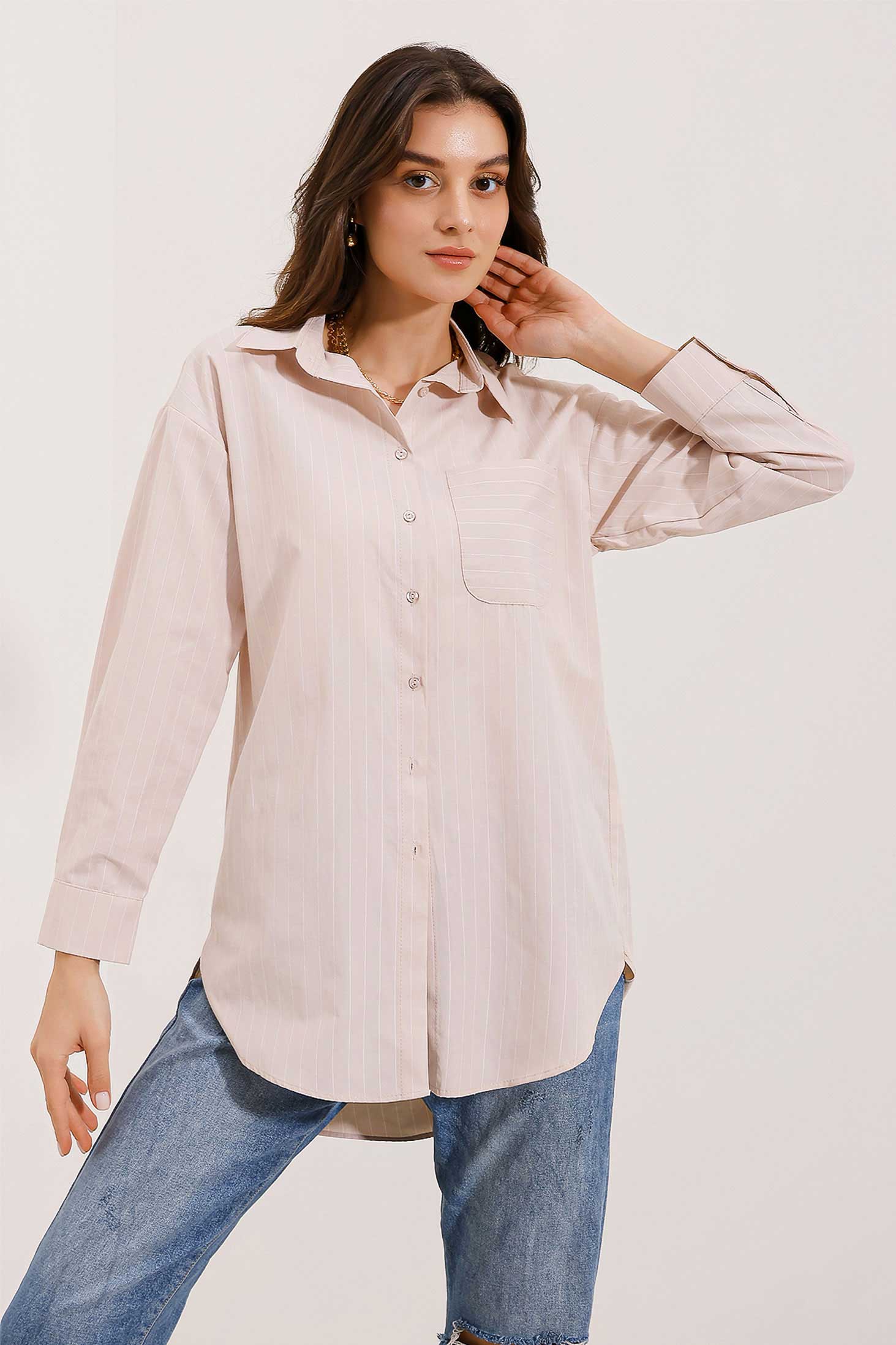 Beige Women Shirt