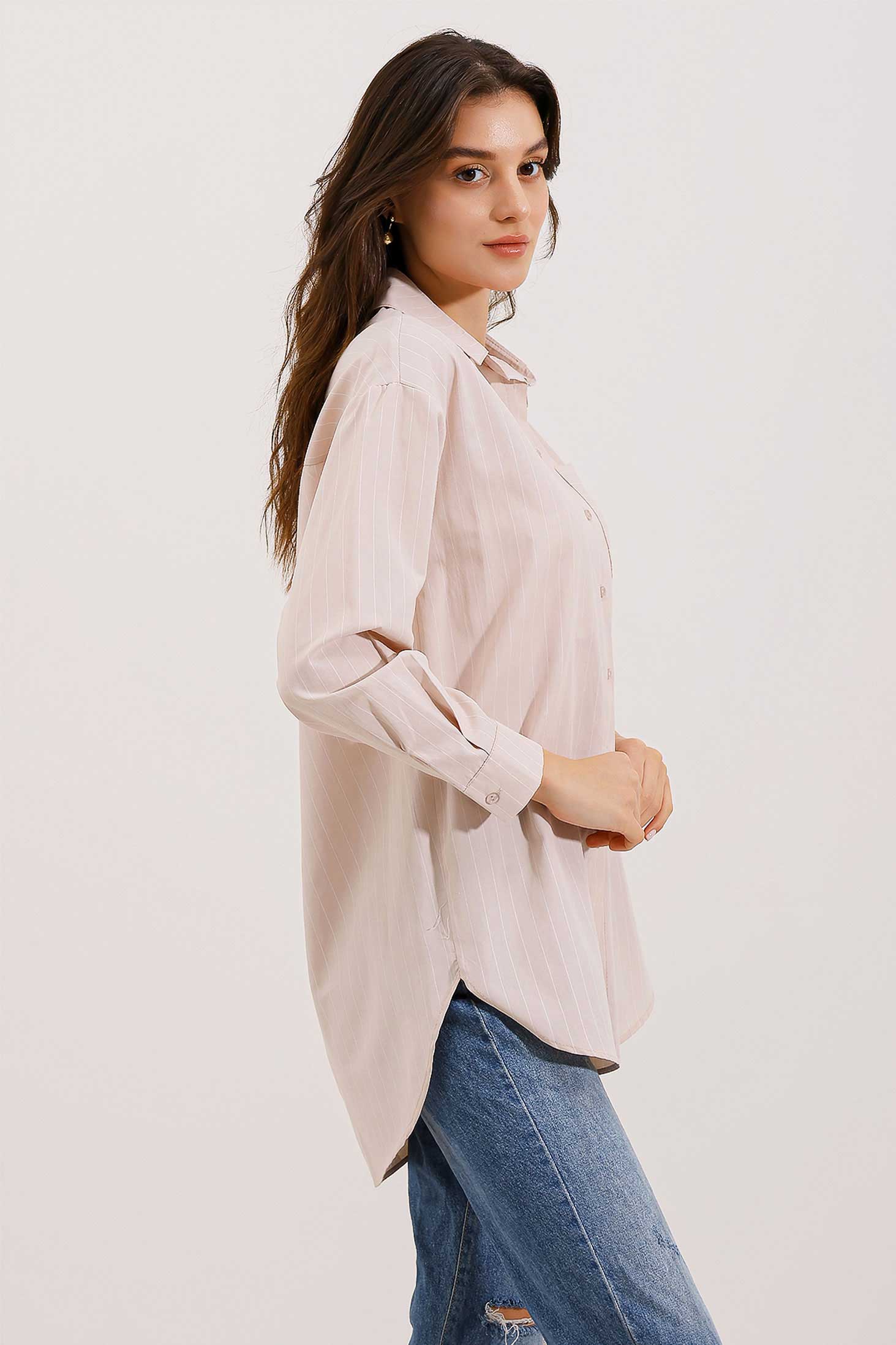 Beige Women Shirt