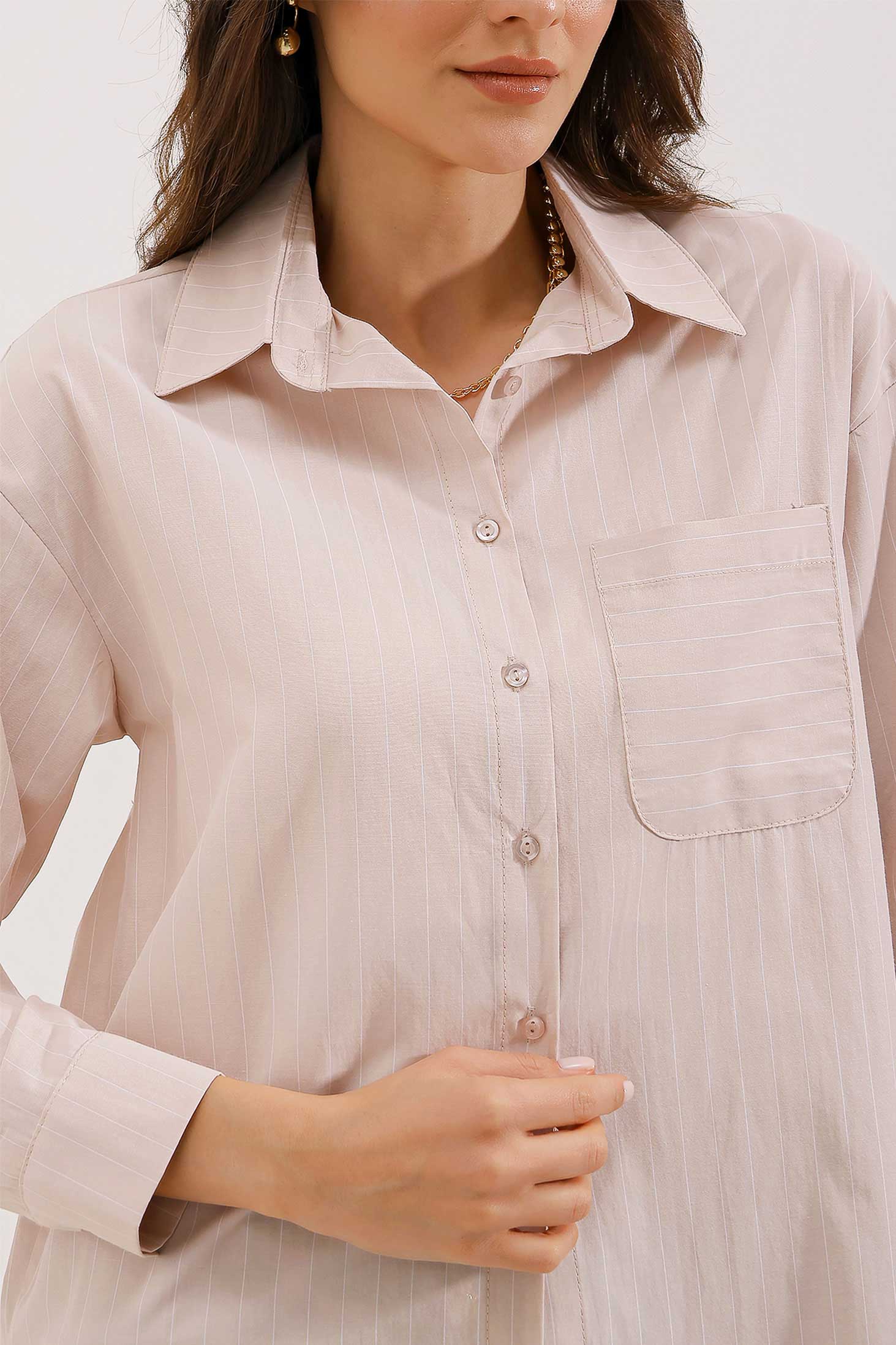 Beige Women Shirt