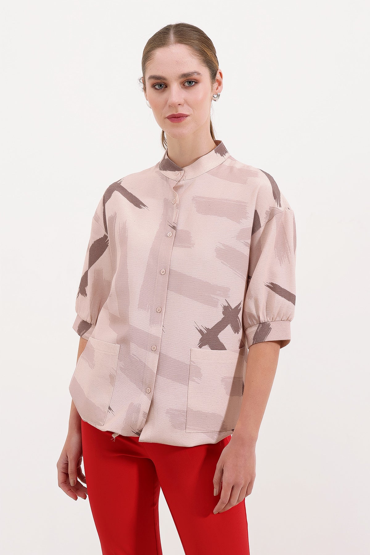 Beige Women Shirt