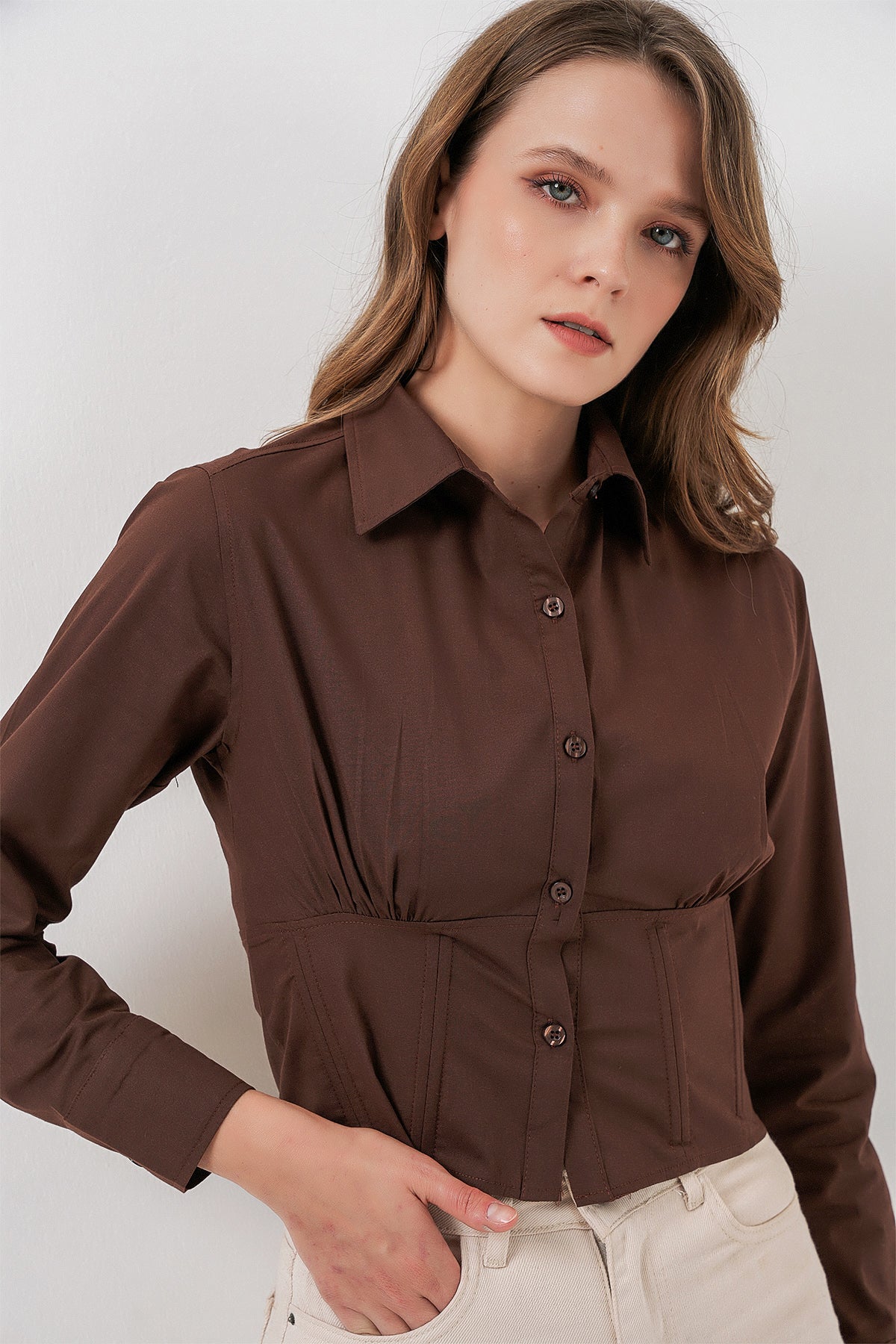 Brown Women Shirt