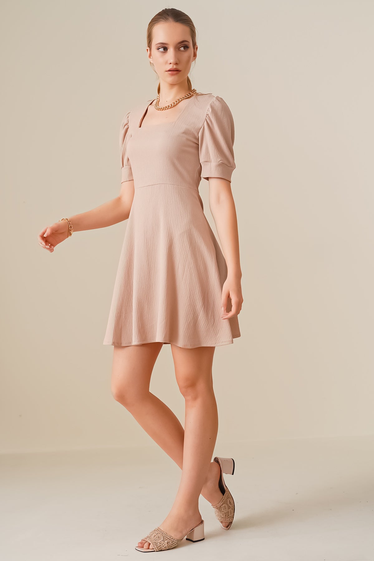 Beige Women Dress