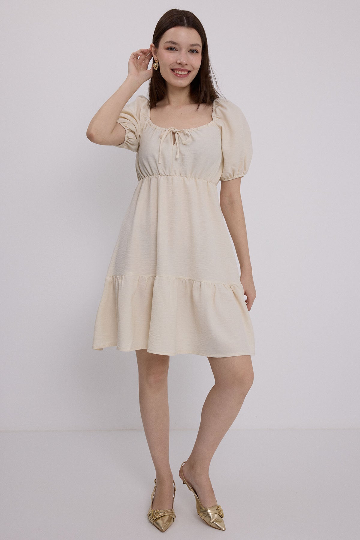 Beige Women Dress