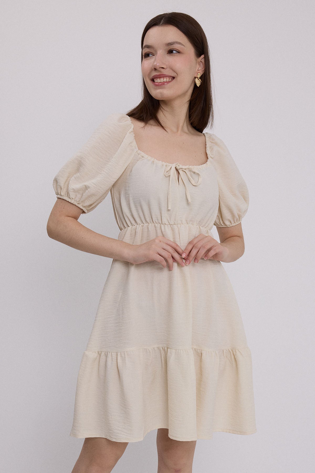 Beige Women Dress