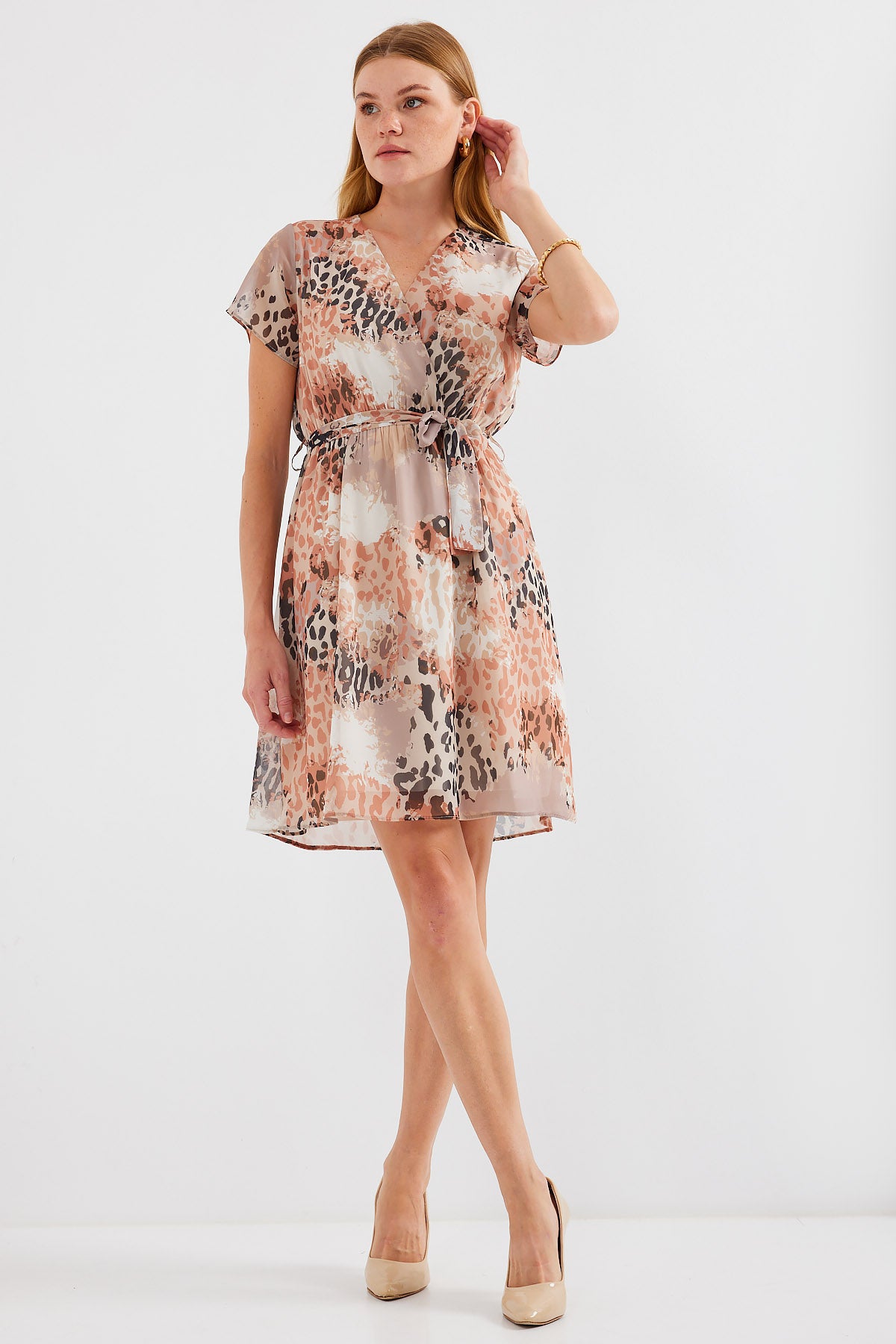 Beige Women Dress
