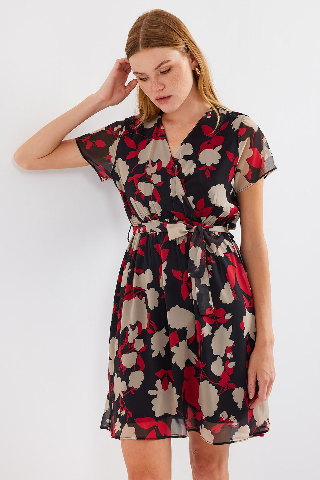 Burgundy Women Dress
