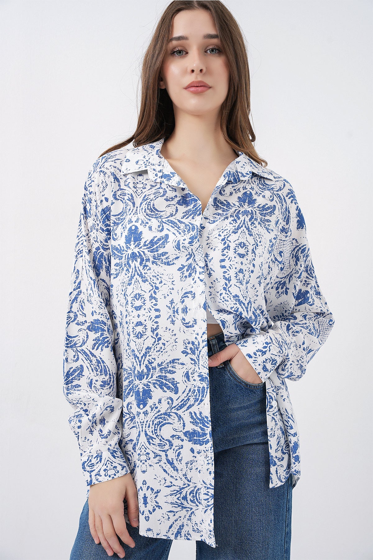 Light Blue Women Shirt