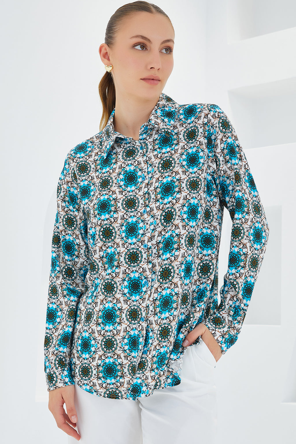 Blue Women Shirt
