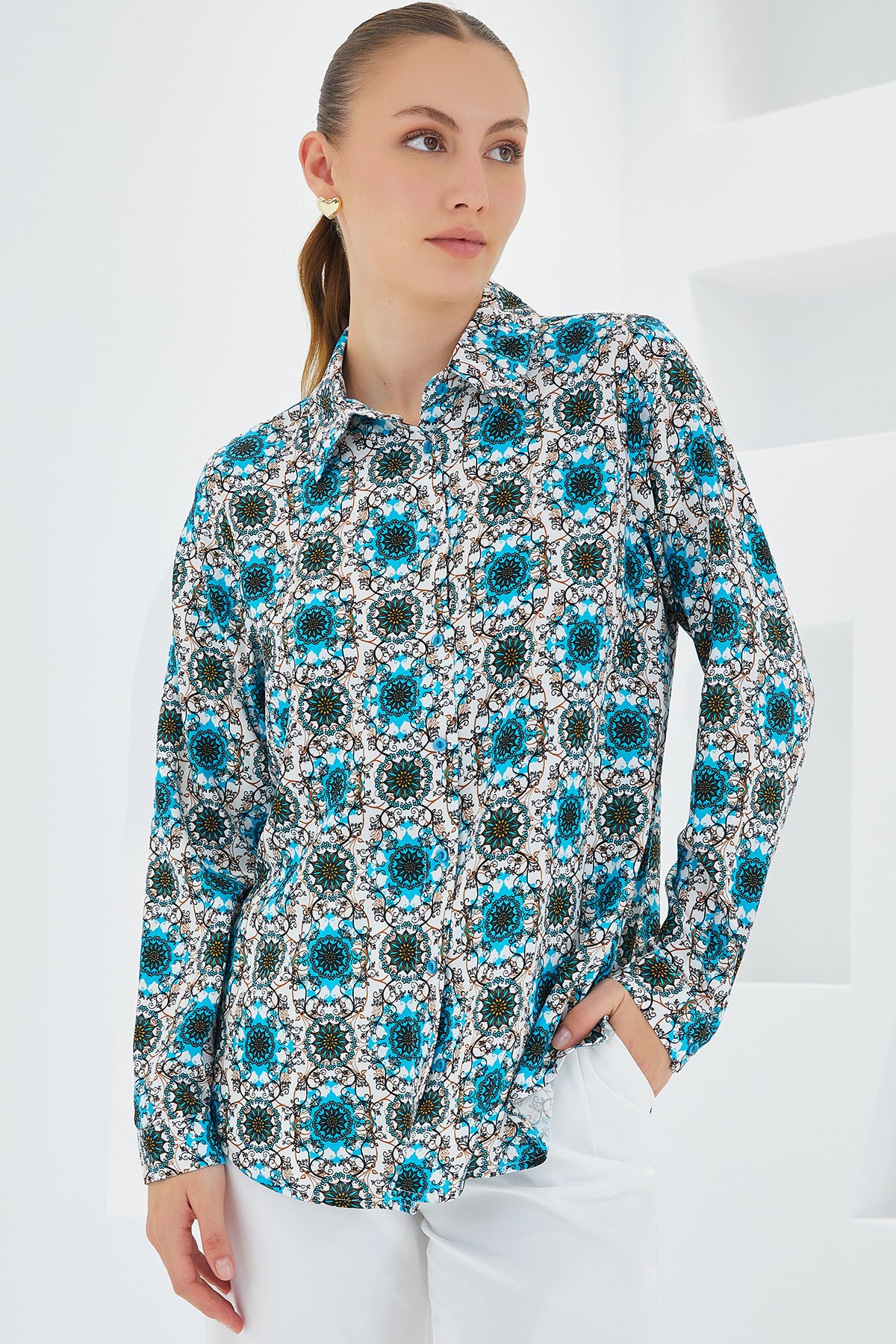 Blue Women Shirt