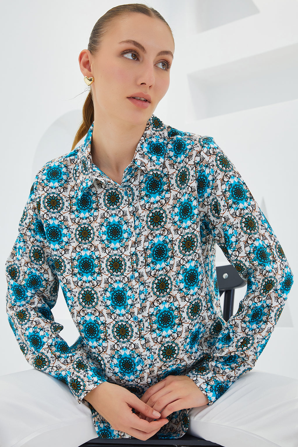 Blue Women Shirt