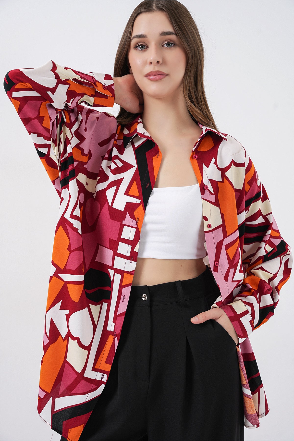 Burgundy Women Shirt