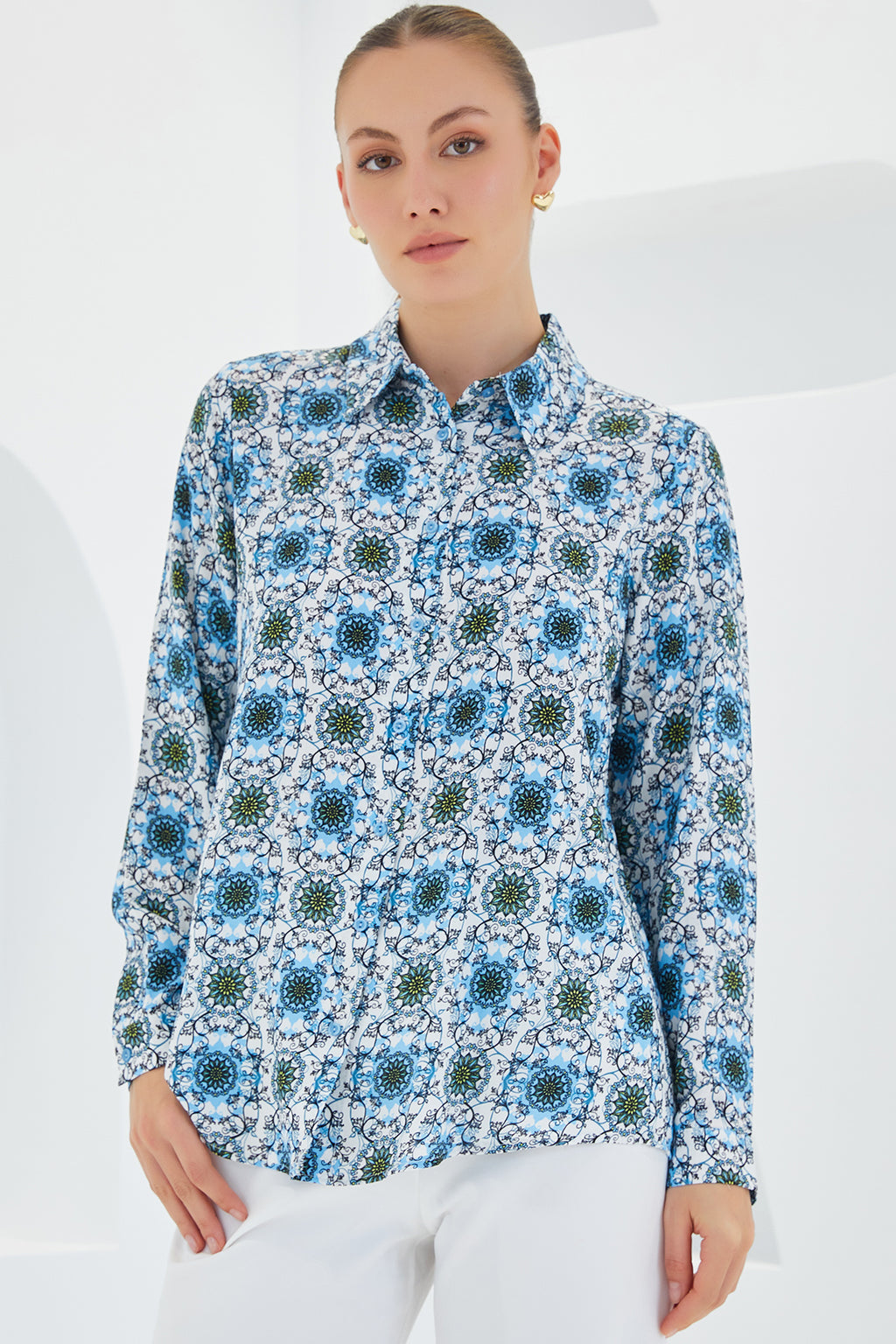 Turquoise Women Shirt