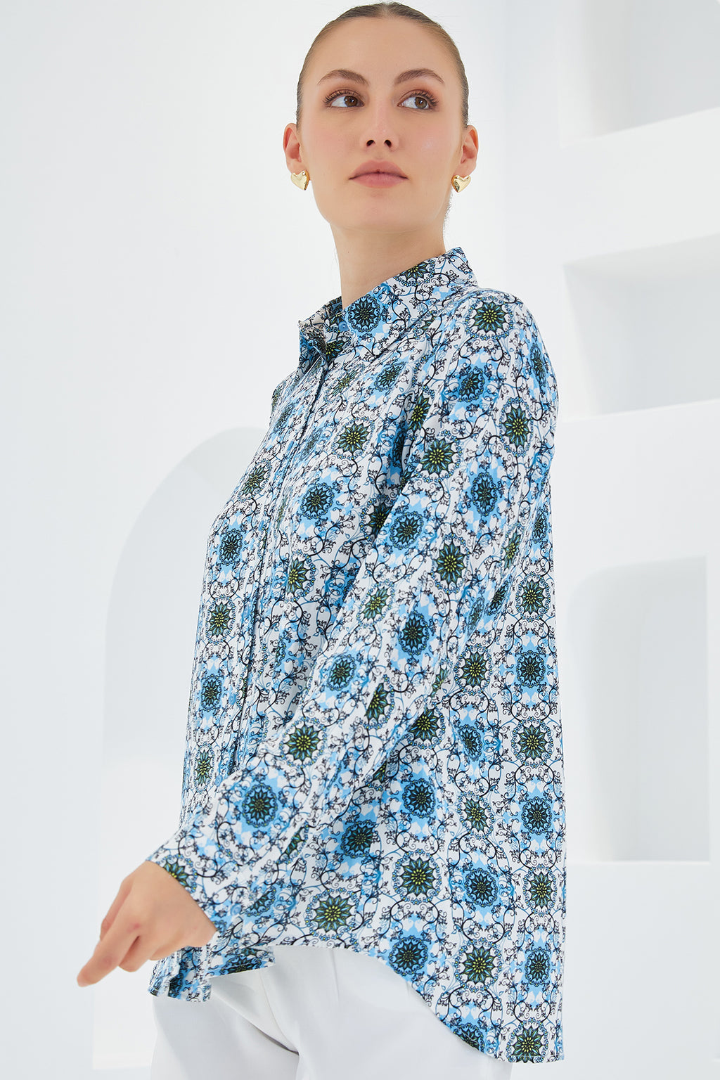 Turquoise Women Shirt