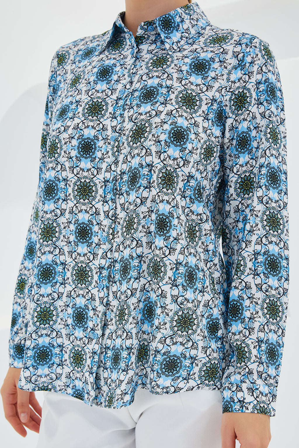 Turquoise Women Shirt