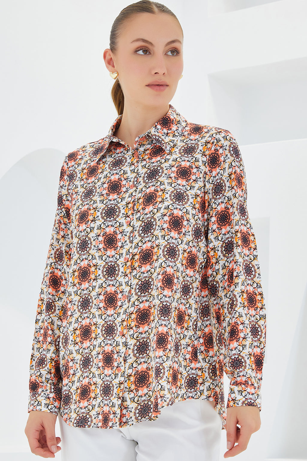 Orange Women Shirt