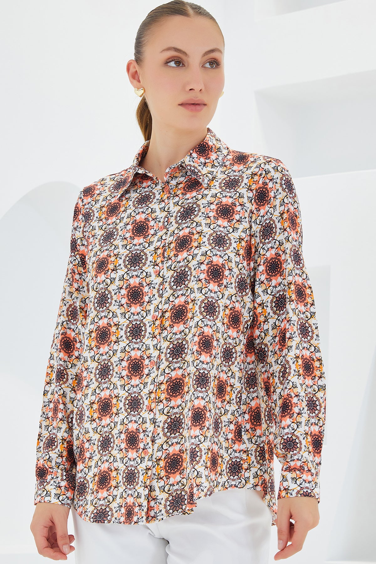 Orange Women Shirt