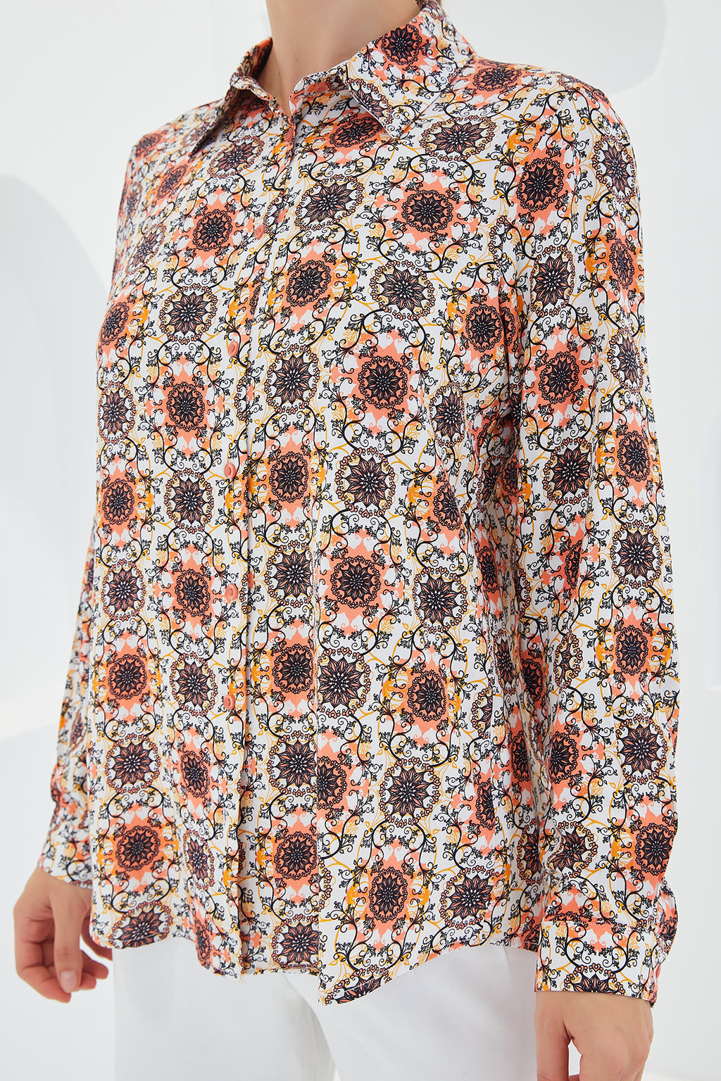 Orange Women Shirt