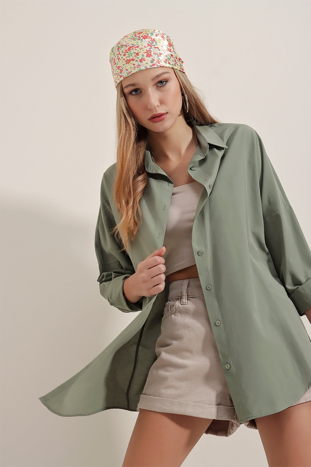 Khaki Women Shirt