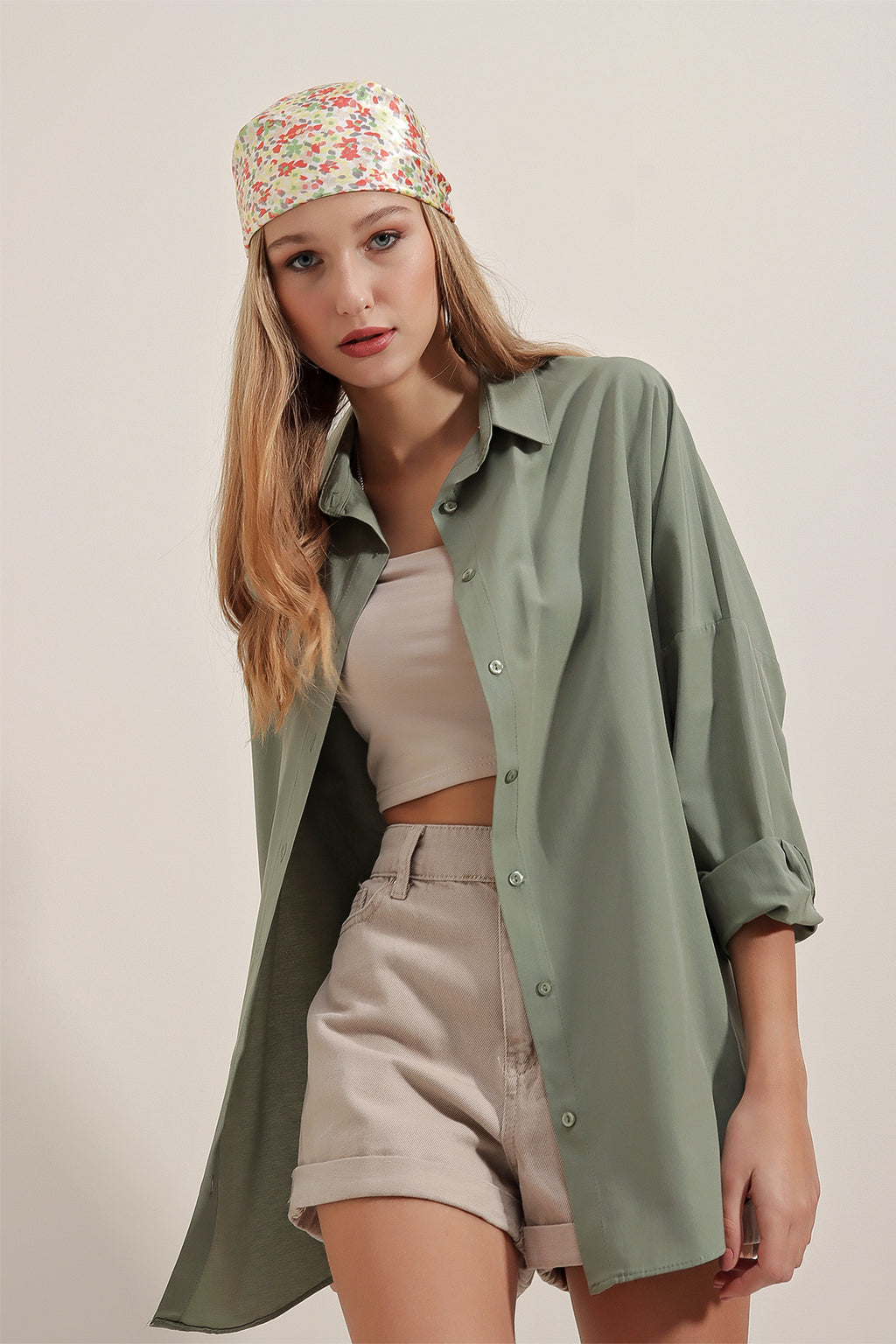 Khaki Women Shirt